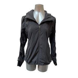 FLAWED Lululemon Zip Up Hooded Jacket Women's Size 4 Black